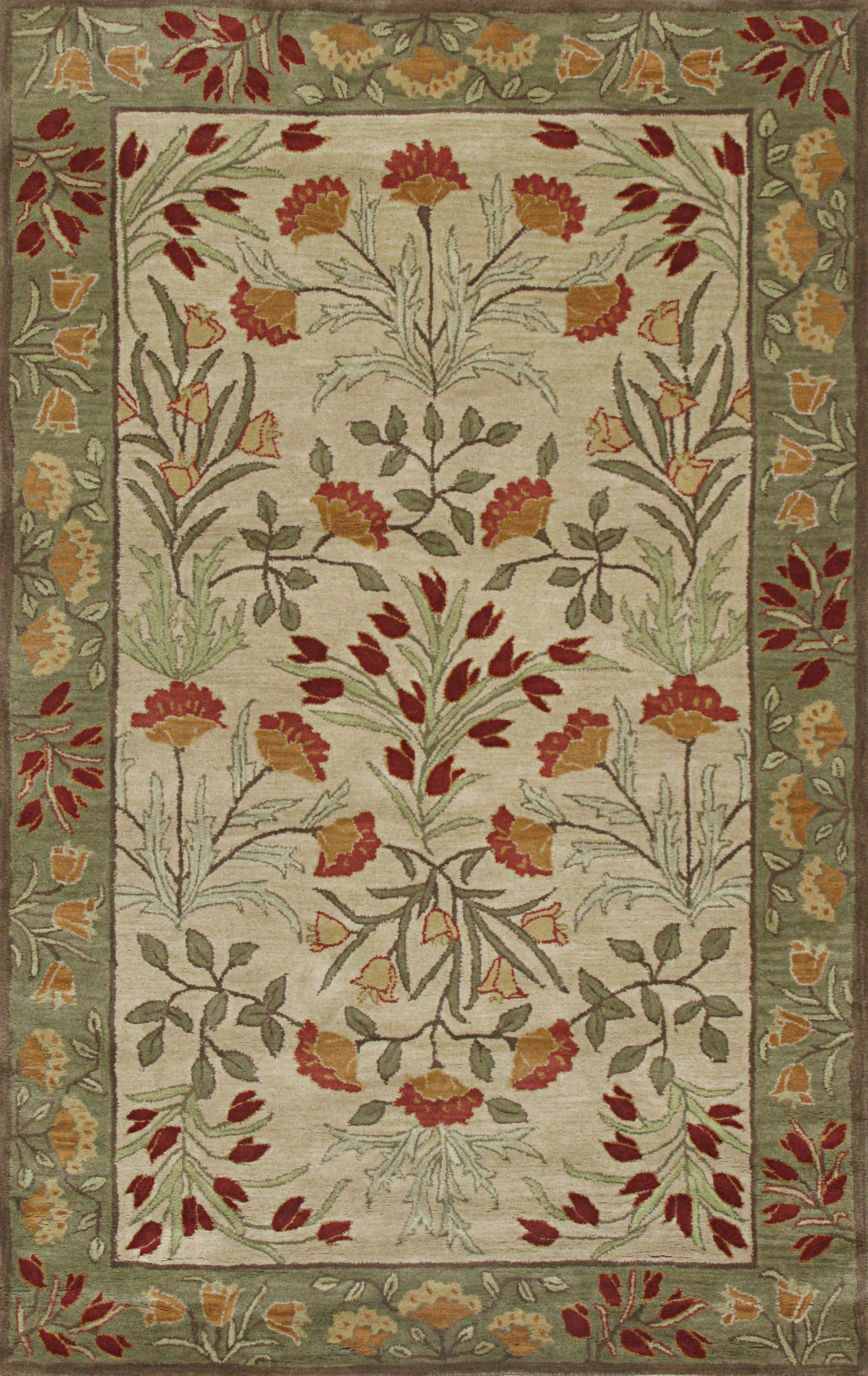 Adeline Floral Handmade Wool Carpet