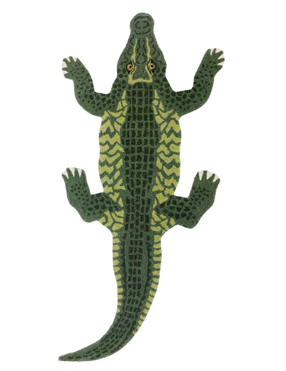Coolio Crocodile Animal Handmade Wool Carpet 3' x 5'