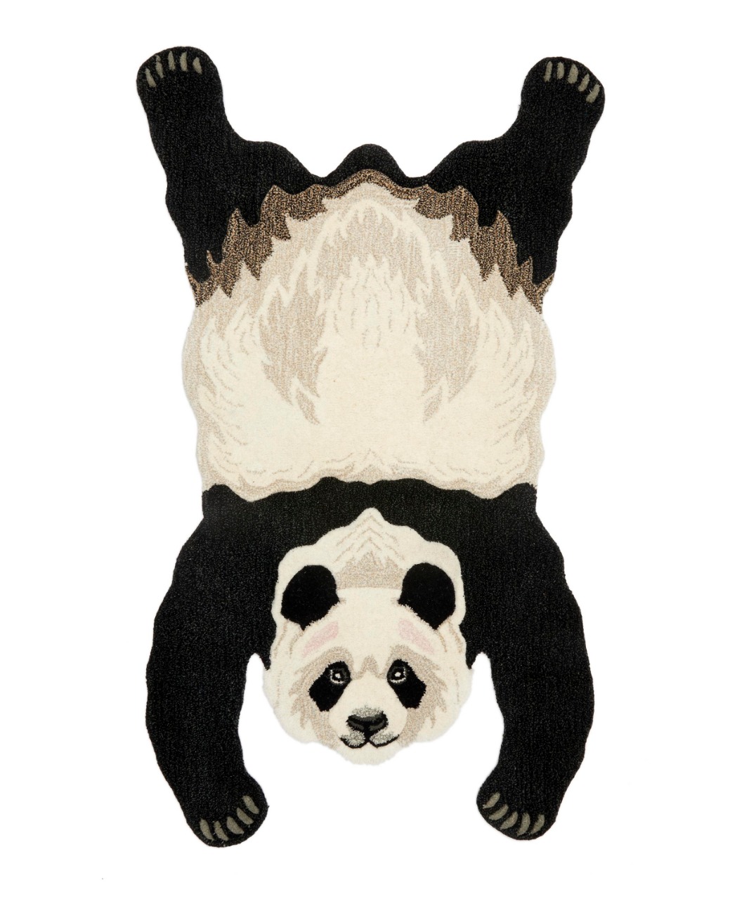 Plumpy Panda Animal Handmade Wool Carpet 3' x 5'