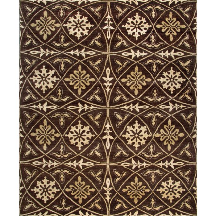 Rugsville Opera Wool Brown 10122  8x10 Rug