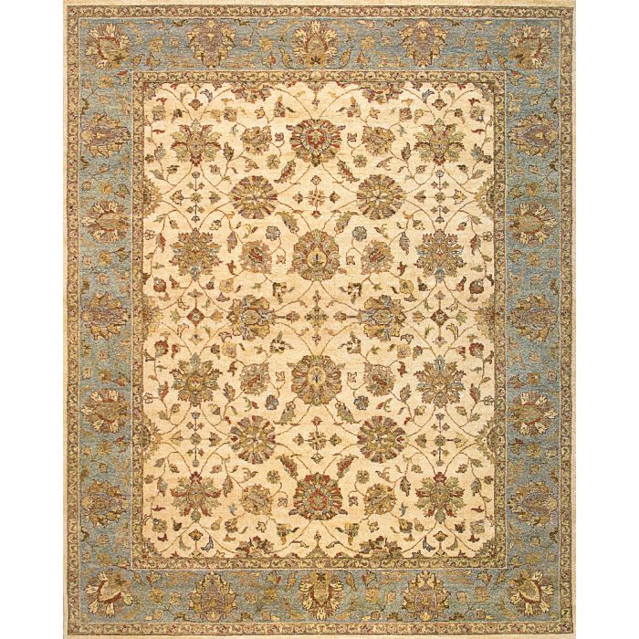 Rugsville Ziegler Beige Light  Blue Wool 10391 8x10 Rug