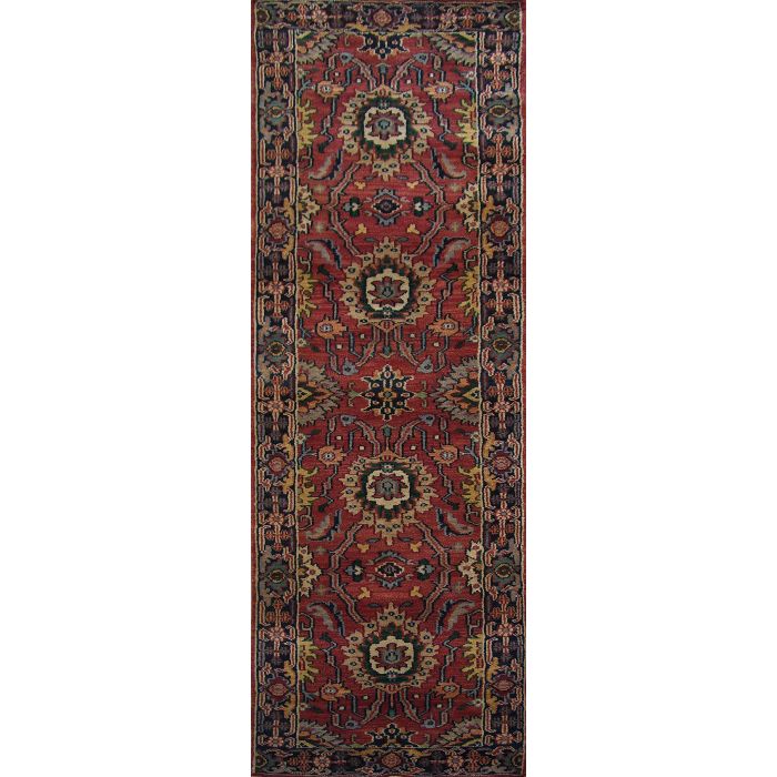 Rugsville Sultanabad Rust Navy Wool  10825 2.6x8 Rug