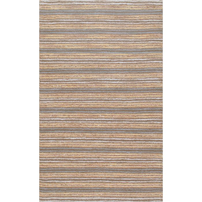 Rugsville Beige Striped Beige Green Wool 12172 3x5 Rug 