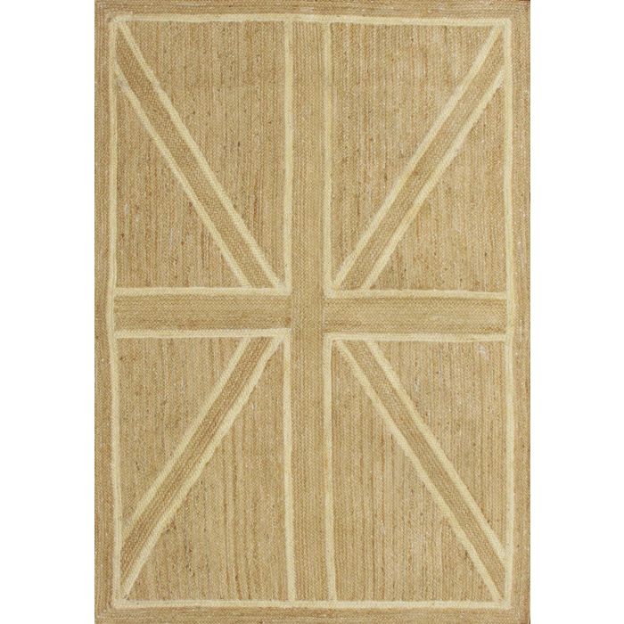 Rugsville Dhurrie Modern Rangoli Jute Handmade 13632 4x6 Rug