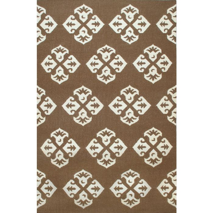 Rugsville  Andalusia Dhurrie Brown Wool 13689 5x8 Rug