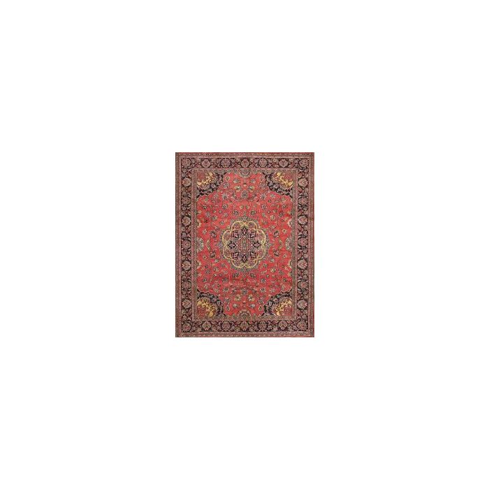 Rugsville Tabriz Wool Rust Black Carpet 2'6" x 2'0