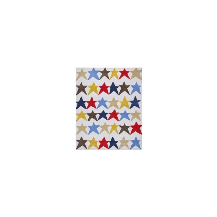 Rugsville Kids Star Beige Wool Carpet 8' x 10'