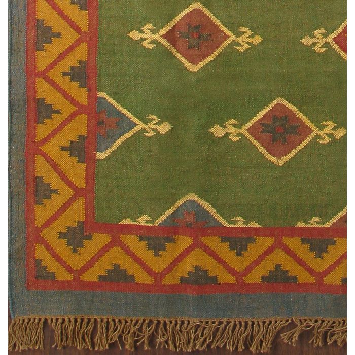 Rugsville Dhurrie Southwestern Multi Wool Handmade 13700 6x9 Rug