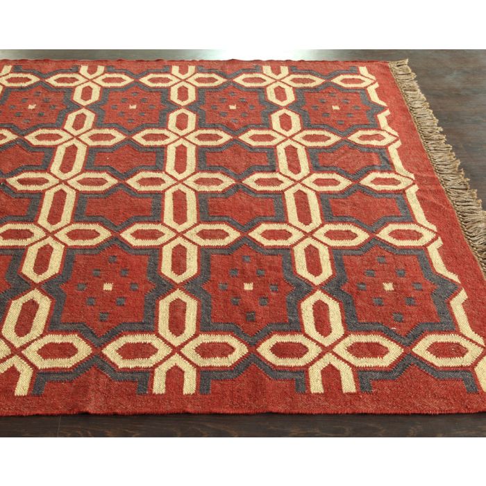 Rugsville Dhurrie Southwestern Multi Wool Handmade 13729 6x9 Rug