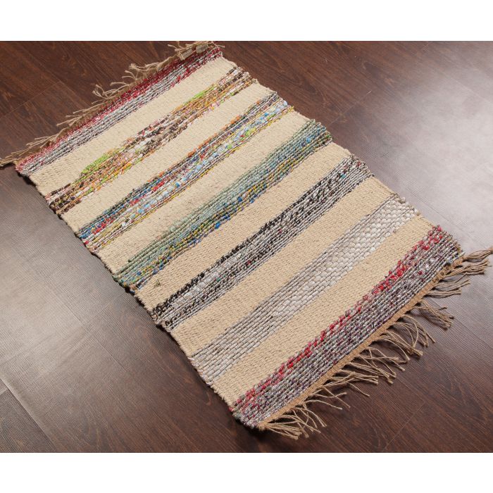 Rugsville Dhurrie Strips Multi Jute Handmade 22086 2X3 Rug