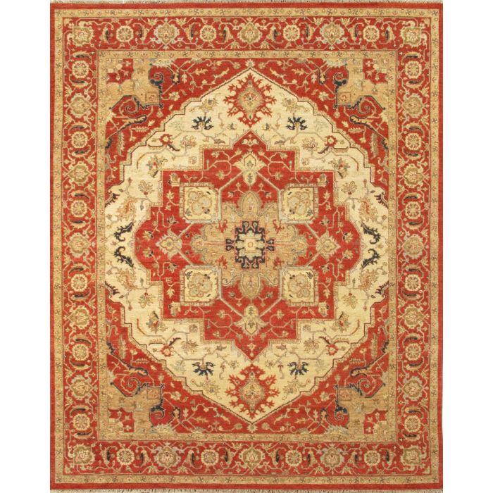 Rugsville Heriz Rust Wool Rug 10069