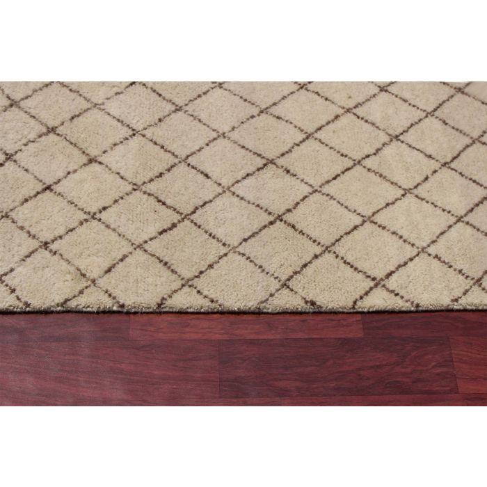 Rugsville Moroccan Beni Ourain Ahfir Beige Brown Rug 13783 8x10