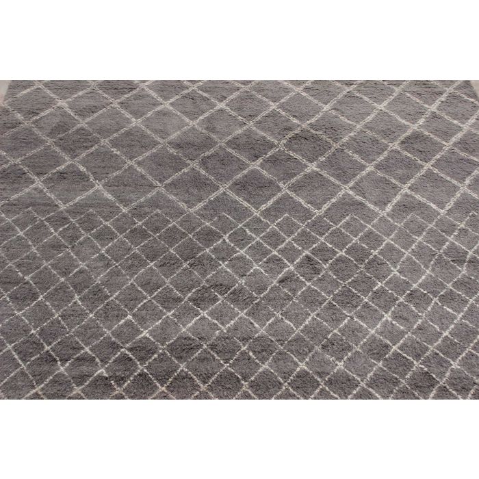 Rugsville Moroccan Beni Ourain Ahfir Gray Beige Rug 13785 8x10
