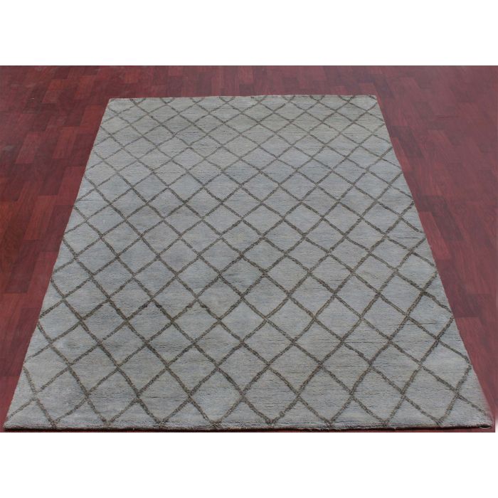 Rugsville Moroccan Beni Ourain Safi Gray Rug 13789 6x9