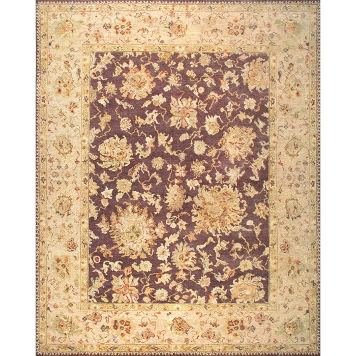 Rugsville Vegetable dyes Luxury Brown Beige Wool 10253-8x10 Rug 
