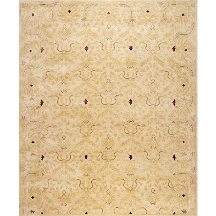 Rugsville Opera Beige Wool & Silk 10121 8x10 Rug