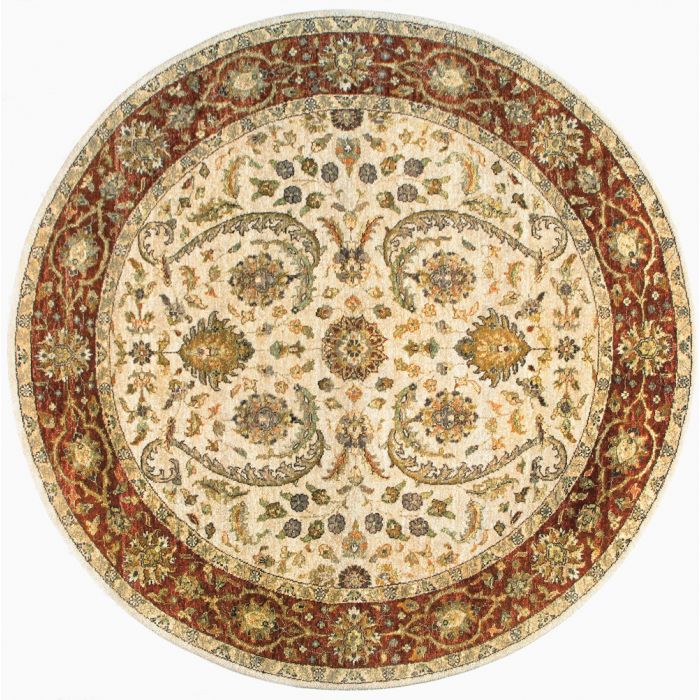 Rugsville Ziegler Beige Rust  Wool Rug 10332 8x8 