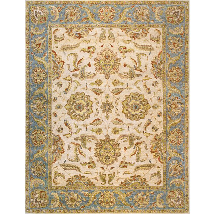 Rugsville Ziegler Beige Light  Blue Wool 10393 8x10 Rug