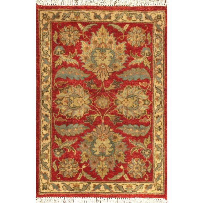 Rugsville  Agra Rust Gold Wool 10470 2X3 Rug
