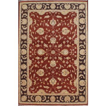 Rugsville Agra Traditional Rust Wool Carpet 10461