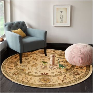 Rugsville Ziegler Beige Gold Wool Carpet 4' x 4'