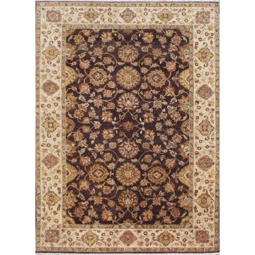Rugsville Wool Brown Hand Knotted 10681 Rug