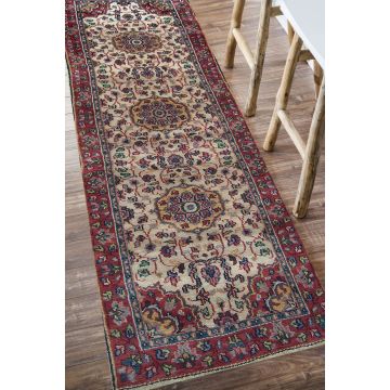 Rugsville Tabriz Wool Ivory Rust Carpet 10821