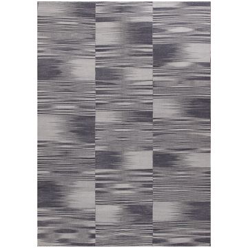 Rugsville Turkish Modern Pink & Gray Fuschia Flatweave Wool Carpet 19066 5' x 8'