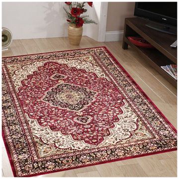 Rugsville Alizeh Kashmir Silk Hand knotted Red Carpet 4' x 6'