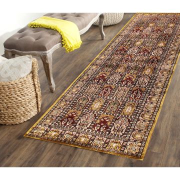 Rugsville Estere Kashmir Silk Hand knotted Red Carpet 2'6" x 8'