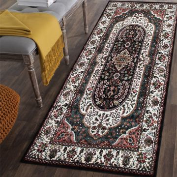 Rugsville Forouzan Kashmir Silk Hand knotted Red Carpet 3' x 6'