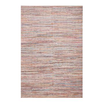 Rugsville Mulit Stripes Modern Cotton Chindi Hand Woven Carpet 5' x 8'
