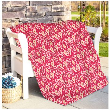 Rugsville Fine Cotton Ikat Multi Pink Bedspread Kantha Quilt 60" X 90"
