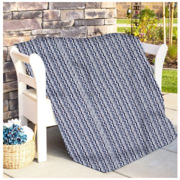 Rugsville Fine Cotton Chevron Blue Bedspread Kantha Quilt 90 " x 108" 