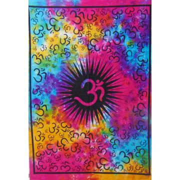 Rugsville Wall Hanging Mandala  Room Decoration Center OM Kiran Multi Color Tapestry 84 X 54 Inches