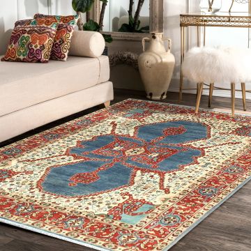 Rugsville Classic Serapi Oriental Ivory Wool Persian Carpet 8' x 10'