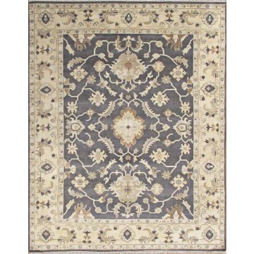 Rugsville Oushaks Traditional Floral Gray Wool Persian Carpet 12' x 18'