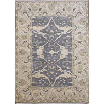 Rugsville Oushaks Traditional Floral Brown Wool Persian Carpet 63403