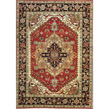 Rugsville Traditional Serapi Red & Rust Wool Persian Carpet 63407
