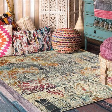 Rugsville Baki Multi Floral Transitional Carpet 5'3" x 7'4"