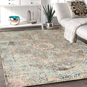 Rugsville Davi Transitional Multi Floral Persian Carpet 5'4" x 7'7"