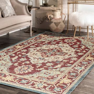 Rugsville Omer Red & Rust Oriental Persian Carpet 5'3" x 7'6"