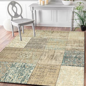 Rugsville Atil Multi Patchwork Modern Carpet 5' x 7'8"