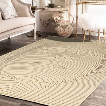 Rugsville Aaric Beige Egyptians Modern Carpet 5'7" x 7'7"
