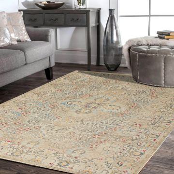 Rugsville Upton Vintage Beige Oriental Persian Carpet 5'4" x 7'6"