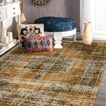 Rugsville Topher Vintage Gold Oriental Persian Carpet 5' x 7'6"