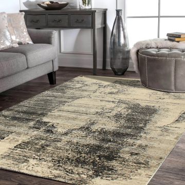 Rugsville Jaylon Gray Abstract Modern Carpet 5'1" x 7'7"