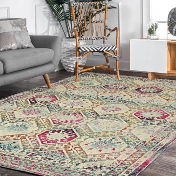 Rugsville Lucille Transitional Multi Persian Carpet 5'3" x 7'7"