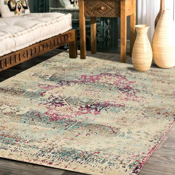 Rugsville Sloane Vintage Oriental Multi Persian Carpet 5' x 7'5"