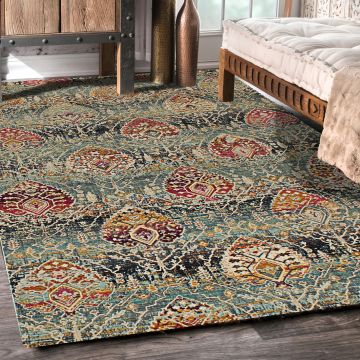 Rugsville Whitney Floral Multi Transitional Carpet 5'4" x 7'8"